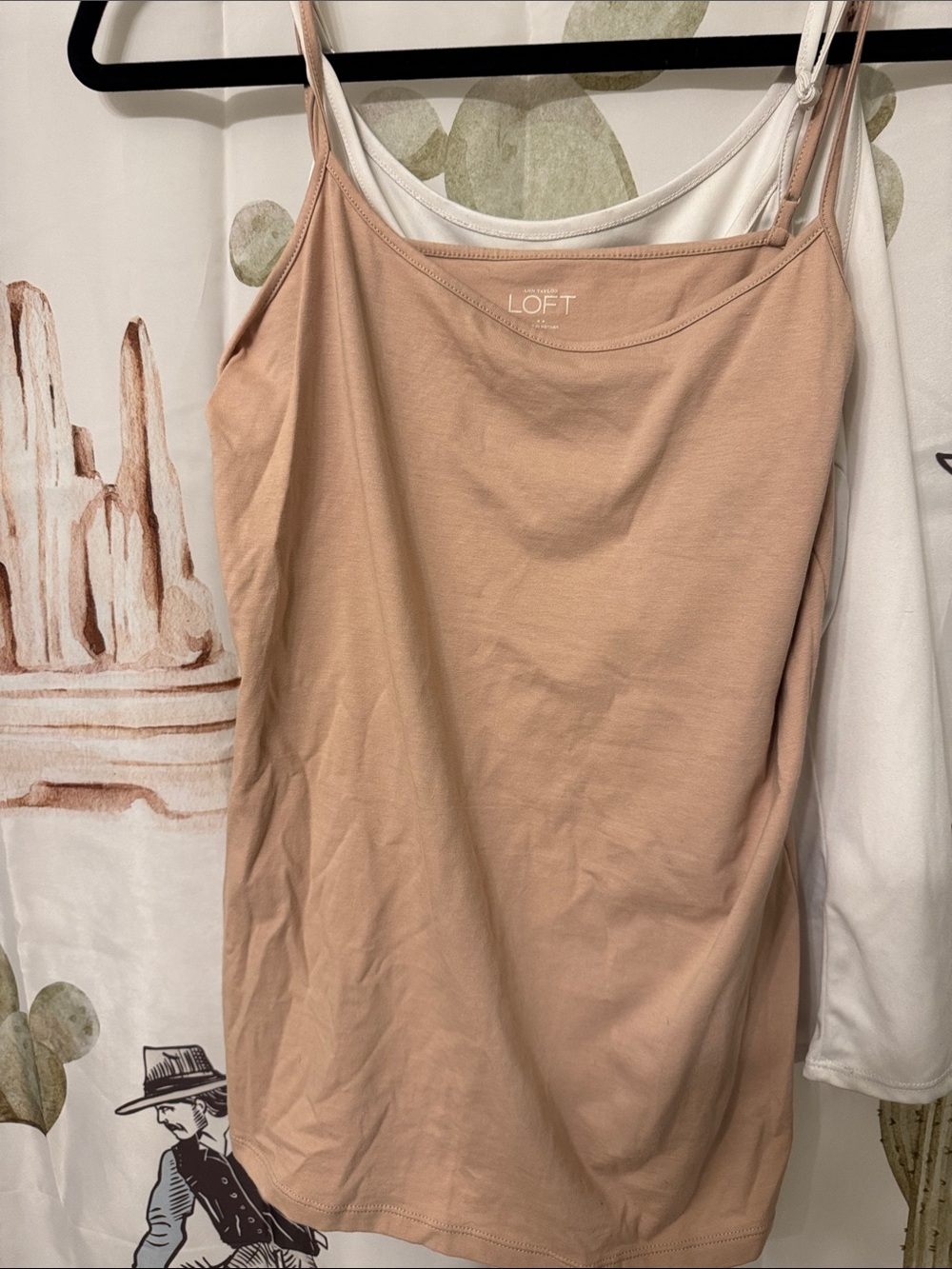 LOFT Women's Blush Pink Cotton Blend Cami